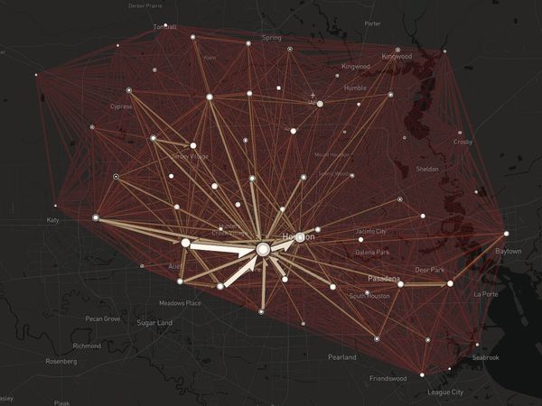 ハリス郡の賃金別通勤者（2017年）