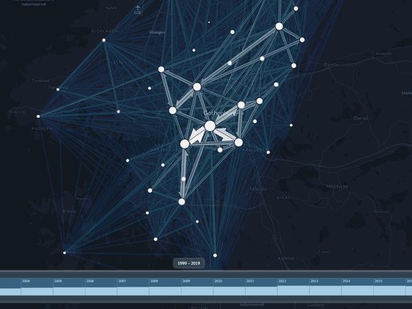 スウェーデン・ヨーテボリの年間移住