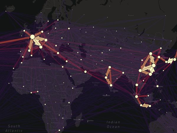 世界の年間フライト（2010年）