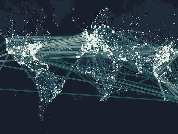 世界の航空路線（2014年）